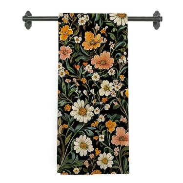 Imagem de nvucamd Toalhas de cozinha de flores Cottagecore, toalhas de mão botânicas florais estéticas para banheiro, toalha de chá floral francesa para decoração de cozinha de fazenda, 40 x 61 cm