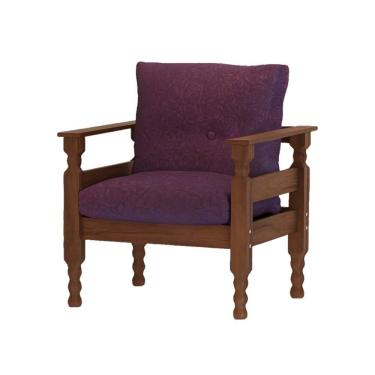 Imagem de Poltrona Madeira Maciça Liz Multimóveis CR7003 Lilás
