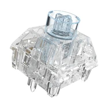 Imagem de DRAOZA Teclado mecânico tátil linear clicky RGB totalmente transparente Jellyfish Pro da Kailh Box (Dream Jellyfish 36 peças)