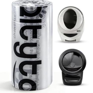 Imagem de 30 sacos de areia para gatos compatíveis com robô de areia 4 e 3, substituição de sacos de lixo autolimpantes, sacos de lixo, capacidade de 9 a 11 galões, resistente, transparente, fácil de arrancar