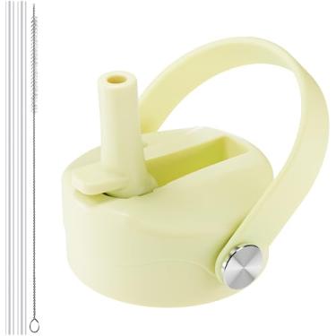 Imagem de Tampa de canudo para Hydro Flask boca larga, tampas com canudo para Hydroflask 12 16 18 20 32 boca larga de 1,134 g, tampa de canudo de substituição para Hydroflask, tampa de garrafa esportiva