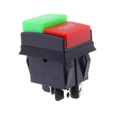Imagem de Interruptor basculante WF03-C1 KCD4 Botão Start Stop Control Duplo vermelho 1NO 1NC