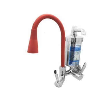 Imagem de Torneira Filtro Conic Vermelha Com Copo Abs C61 Parede - Bognar