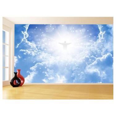 Imagem de Papel De Parede 3D Religioso Céu Azul Nuvens Sol 3,5M Rl75 - Você Deco