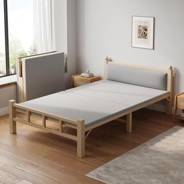 Imagem de Cama dobrável de solteiro para escritório doméstico cama de cochilo portátil com moldura de ferro, cama dobrável para funcionários de quarto de escritório, para escritório de hospital (ouro)
