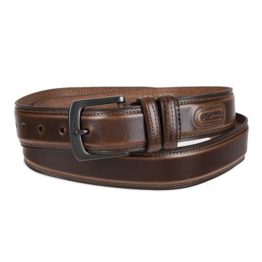 Imagem de Cinto masculino clássico com logotipo da Columbia – vestido casual com fivela única para jeans cáqui, Marrom, 46