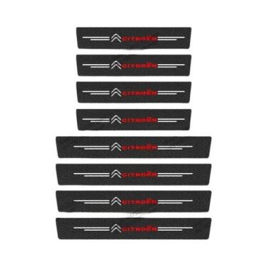 Imagem de Adesivo De Fibra De Carbono Para Soleira De Porta De Carro Citroen Par
