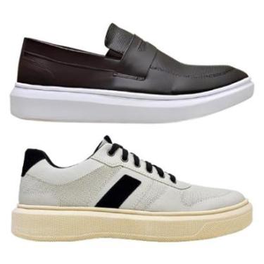 Imagem de Kit Mocassim Oxford + Sapatênis Masculino Confortável e Leve-Masculino