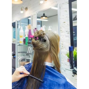 Imagem de 5 peças de grampos de cabelo jacaré para mulheres, cabelo encaracolado fino e grosso, antiderrapante, clipes de garra grandes, multicoloridos