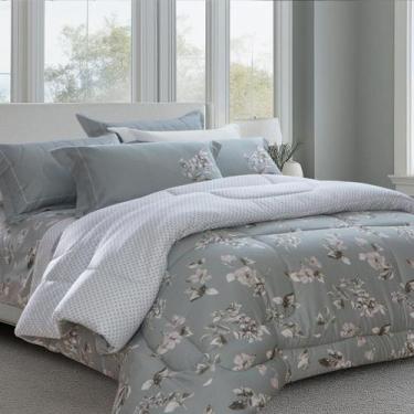 Imagem de Jogo De Cama Queen Kacyumara Algodão Egípcio 300 Fios 4pçs, Julian