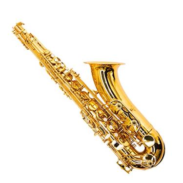 Imagem de Bocal de saxofone profissional com tinta dourada em tom B para iniciantes saxofone plano saxofone estudantil