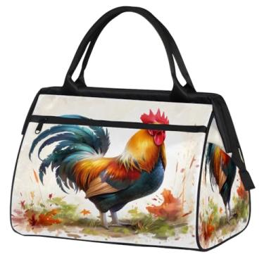 Imagem de Dragon Red Blue Cool Small Overnight Weekender Tote Bag for Women Men Folding Travel Duffel Bag Leve Sports Gym Bag, Cor: 11, 15.2*8.3*11.6 inch, Moderno