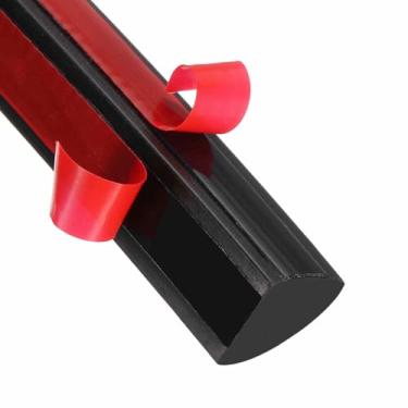 Imagem de HARFINGTON Acabamento de parede de molde redondo flexível 1/5.1 cm x 1/5.1 cm x 401.3 cm Tira de acabamento moldada com borda de borracha dobrável para canto do teto, bancada de banheiro, preto