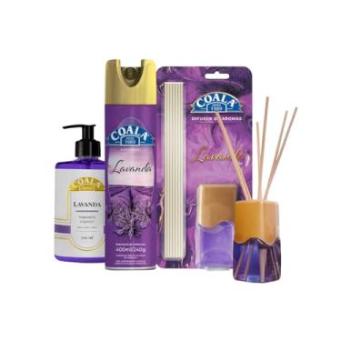 Imagem de Coala Kit Completo Lavanda com Odorizante 400ml, Difusor 100ml e Sabonete Líquido 500ml, Aroma Relaxante