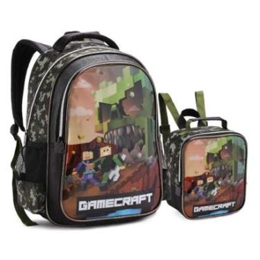 Imagem de Kit Mochila e Lancheira Creche Infantil Gamecraft-Masculino