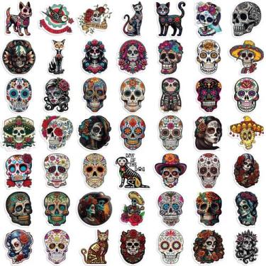 Imagem de Adesivos De Grafite Dia Dos Mortos Halloween 50 Peças Impermeáveis Par