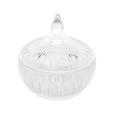 Imagem de Bomboniere Potiche de Cristal Queen Transparente 15x14cm Wolff