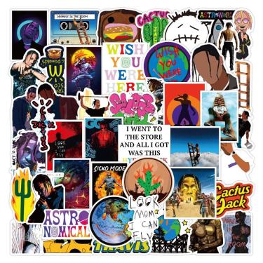 Imagem de Adesivos Anime de vinil impermeável Travis Scotts 50 unidades/lote