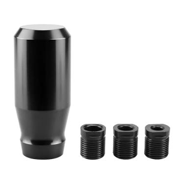 Imagem de Sandfren Manípulo de câmbio de carro, puxadores de mudança de marcha de veículo de alumínio com 3 peças adaptadores roscados M8 M10 M12, alavanca de câmbio de alavanca de engrenagem automotiva