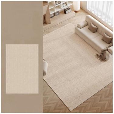 Imagem de SPXMQSS Tapete de área grande para sala de estar, tapete antiderrapante para quarto, sofá resistente ao desgaste, tapete de mesa de café, para sala de estar, sala de jantar, quarto, cinza bege A 200 x