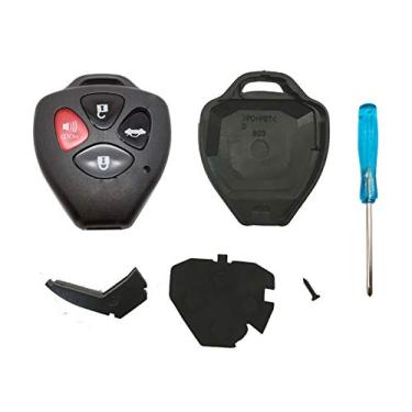 Imagem de Capa de chave de substituição atualizada para Toyota 2008-2013 Avalon / 2007-2011 Camry / 2008-2013 Corolla / 2009-2014 Venza Keyless Entry Remote Car Key Case com chave de fenda (1)