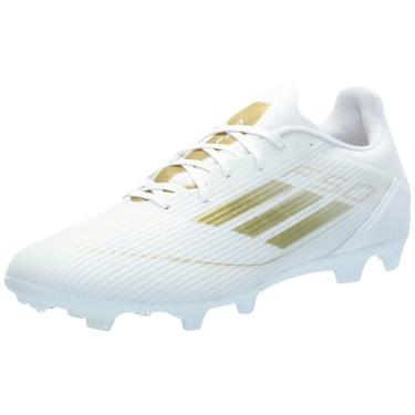 Imagem de adidas Tênis masculino F50 League Firm/Multi Ground, Branco/dourado metálico/branco, 44