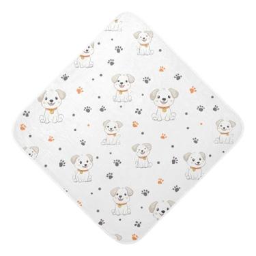 Imagem de STAYTOP Toalhas de bebê fofas de musselina com capuz, toalha de banho super macia, toalhas de banho absorventes para banho recém-nascido unissex 76 x 76 cm