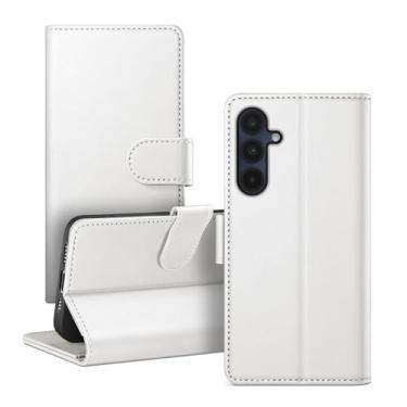 Imagem de RingPi Capa de telefone para Samsung Galaxy A16 5G Capa de couro flip magnética com suporte ajustável, compartimento para cartão com bloqueio de RFID e proteção contra quedas de 360°, compatível com