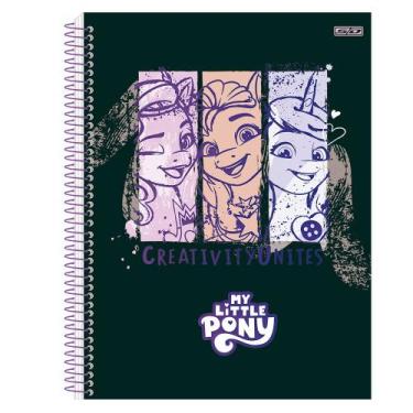 Imagem de Caderno col 1m cd ba 80f my l pony sao domingos 10314 - Animativa, 3