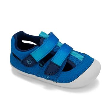 Imagem de Stride Rite Tênis infantil Sm Triton First Walker, azul, 3,5 largo EUA unissex infantil