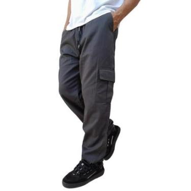 Imagem de Calça Cargo Juvenil Infantil 6 Bolsos Skatista Adolescente Via Lance-Masculino