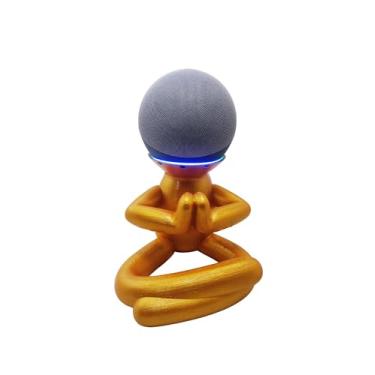 Imagem de Suporte Para Echo Dot 5a Geração Meditação Dourado Suporte Alexa Echo Dot 5 Suporte Alexa Dot