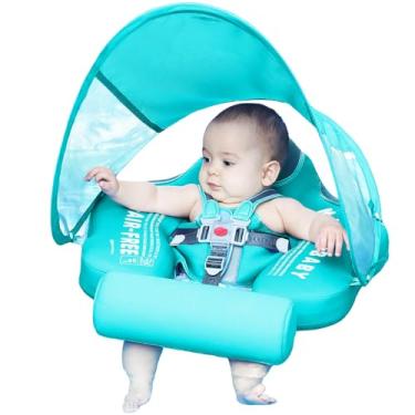 Imagem de VQ-Ant Boia Mambobaby Com Dossel, Tamanho Mais Recente, Melhorado, Não Inflável, Infantil, Piscina Para Bebês, Smart Mambo Float Swim Trainer, Adicionar Cauda, Baby Swim Float Mambo Baby Float, Ar Sól