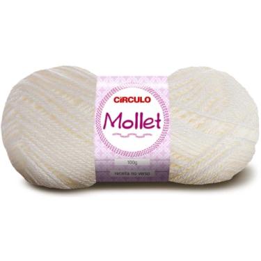 Imagem de Fio Mollet Círculo 100g 200m Lã Acrílica Tricô Crochê Artesanato Touca Cachecol Inverno Novelo (20 - NATURAL)