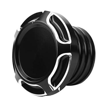 Imagem de Estink Tampa de Tanque de Combustível Tampa de Óleo de Tanque de Gasolina Liga de Alumínio CNC para Sportster XL 883 1200 48 1996-2014 Com Design Clássico Preto