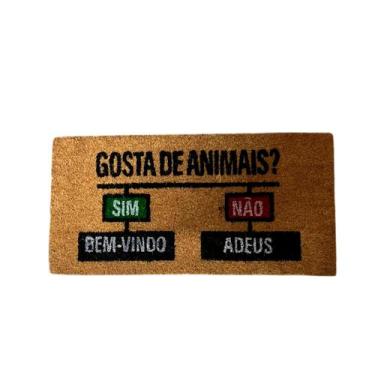 Imagem de Tapete Capacho com frases 60x30cm 11 Modelos para Porta de Apartamento