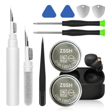 Imagem de OHZHAO Pacote Com 2 Baterias Z55H De 75 Mah, Compatível Fone Ouvido Sony Wf-1000Xm4, Fones Verdadeiramente Sem Fio Cancelamento Ruído, Bateria Premium 3,85 V Kit Ferramentas Instalação