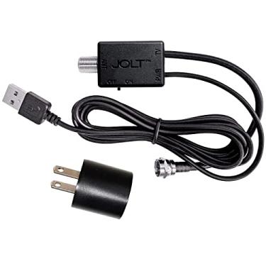 Imagem de Jolt Switch Amplificador USB em linha para antena de TV – com cabo USB de 1,8 m, cabo coaxial, adaptador de alimentação USB (preto)