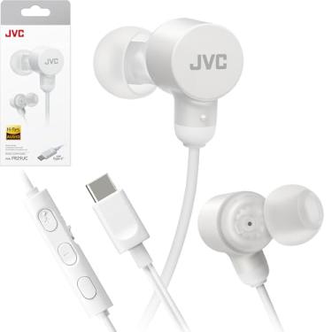 Imagem de JVC Fones de ouvido USB-C com fio – isolamento de ruído – DAC – áudio de alta resolução – microfone embutido com mudo – pontas auriculares de silicone confortáveis – controle remoto de 3 botões – Plug