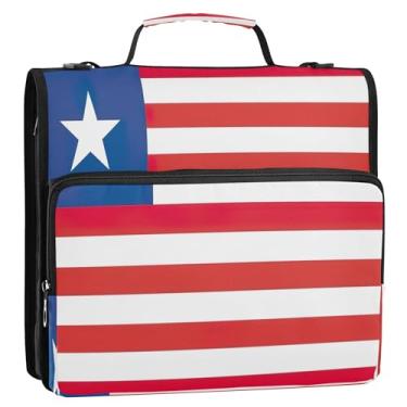 Imagem de Fichário escolar com bandeira da Libéria - Organizador de pastas com 3 anéis