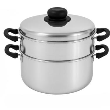 Imagem de Aquecedor de arroz e panela de legumes no vapor 20cm para Feijoada e Legumes, Prático para Família Brasileira