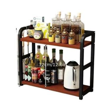 Imagem de Prateleira De Metal De 2 Níveis Para Bancada, Organizador À Prova De F