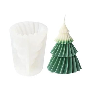 Imagem de Molde De Silicone Em Forma De Árvore De Natal Para Velas Estrela Cedro