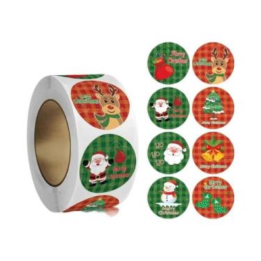 Imagem de 500PCS Adesivos De Feliz Natal Para Presentes DIY, Embalagens De Confe