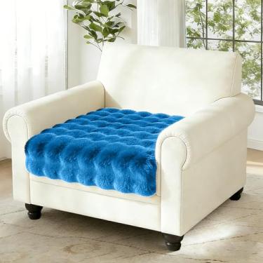 Imagem de Arfntevss Capa de sofá para cães de pelúcia de pele sintética lavável e felpuda capa de cadeira de sofá individual antiderrapante capa de almofada de cachorro protetor de apoio de braço para móveis