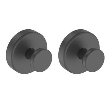 Imagem de Pacote com 2 ganchos de ventosa fortes para chuveiro, ganchos de toalha removíveis com capacidade de 6,8 kg para parede de porta de vidro do banheiro - gancho de pendurar à prova de ferrugem para