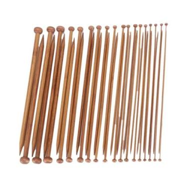 Imagem de Conjunto De Agulhas De Tricô De Bambu 36PCS Ponta Única 2-10mm Para In