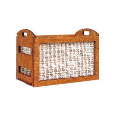 Imagem de Dynwave Mini Cesta Organizadora para Casa de Bonecas, Escala 1/12, em Madeira, para Decoração, Enfeite, Presente de Natal, Acessório para Brinquedo, Múltiplos