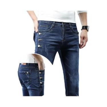 Imagem de Calças Jeans Slim Fit Pretas Para Homens, Estilo Coreano, Calças Skinn