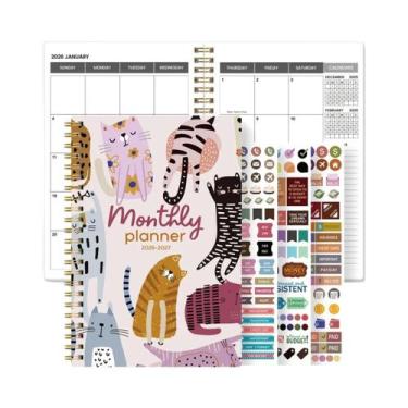 Imagem de Caderno Planejador Semanal E Mensal A5 2026-2027 Organizador De Calend